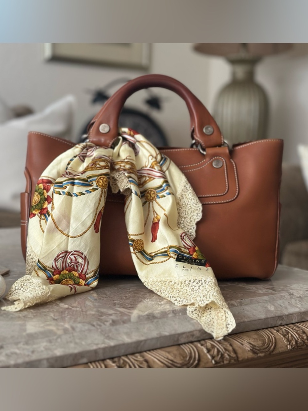 CÉLINE Boogie Bag Cognac Leather Satchel | Vintage Old Céline | Michael Kors Era